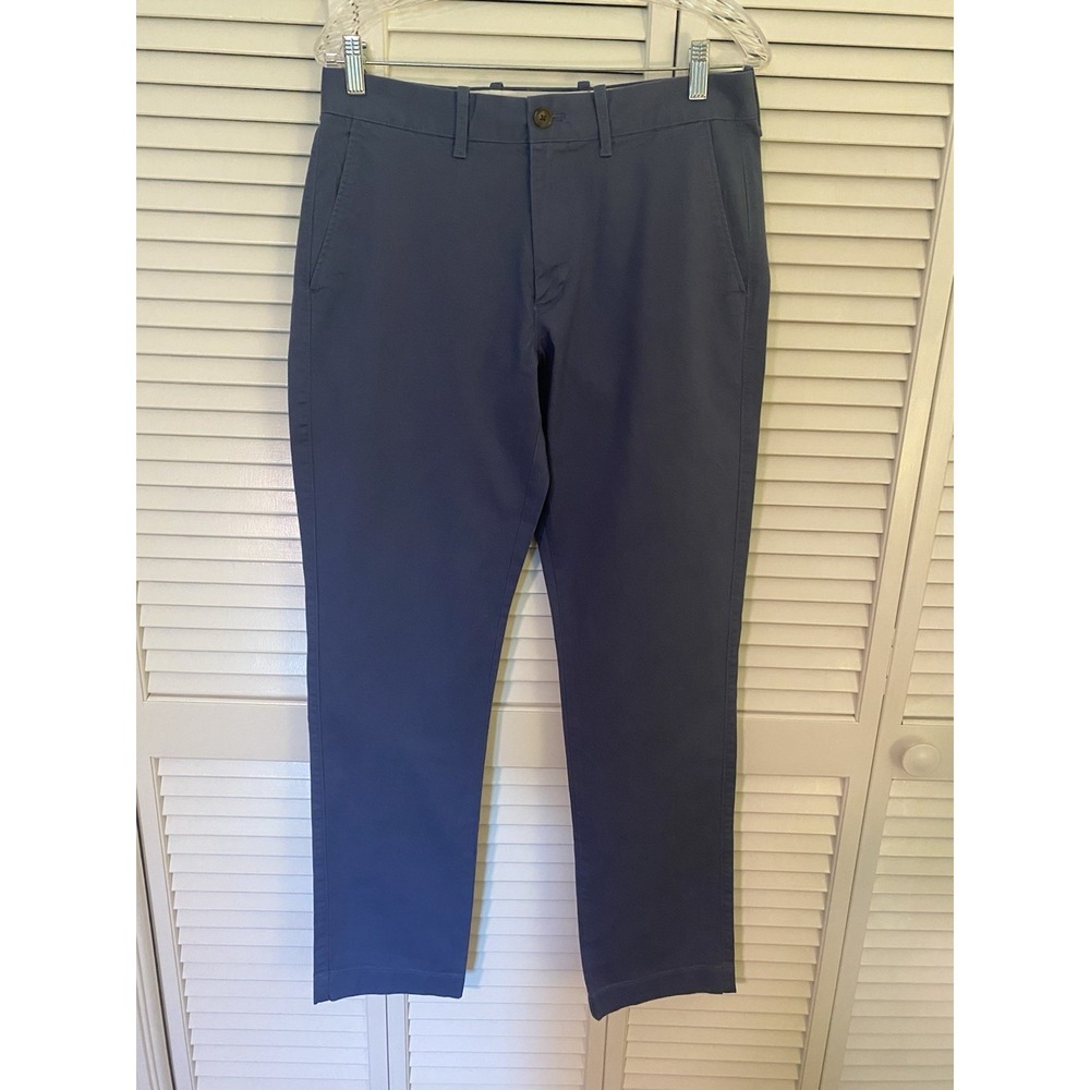 J.Crew Flex Straight Leg Pants W31 L31 Blue Chino Business Casual Office Preppy - Picture 2 of 9